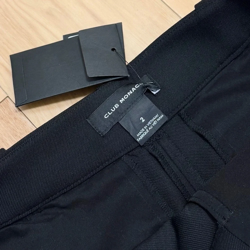 NWT Club Monaco Women’s Heemi Wool Blend Belted Trousers_4